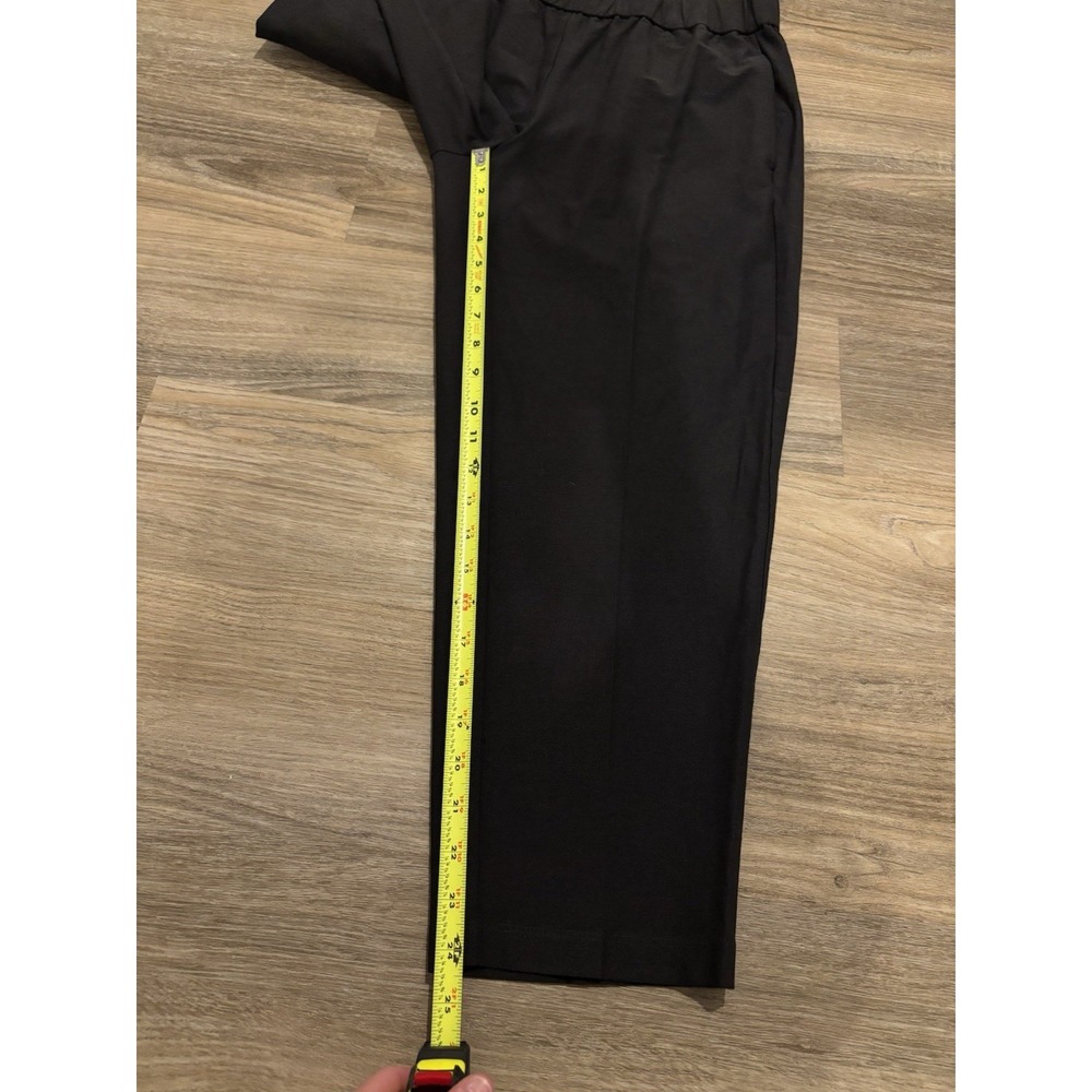 Eileen Fisher Pants Womens Small Black Crepe Ankle Crop Viscose Stretch Pull-On - Picture 7 of 7